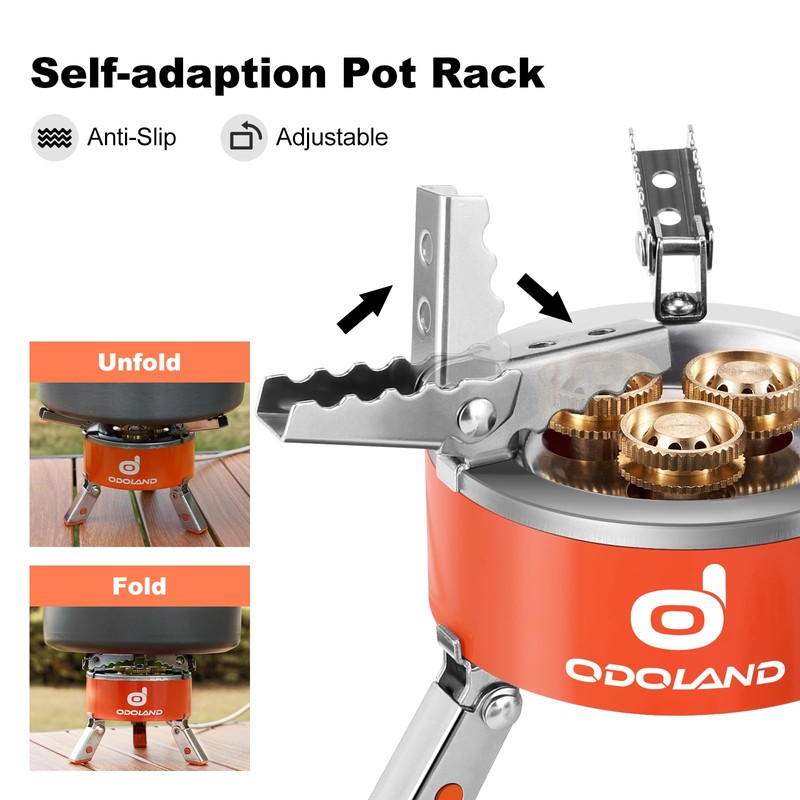 Odoland 5000W Portable Camping Stove Lightweight Camp Stove Collapsible Backpacking