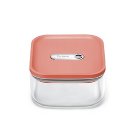 Caraway 1qt Glass Airtight Food Storage Container with Lid – Non-Toxic, BPA-Free Kitchen Storage Container – Stackable, Space-Saving Airtight Container for Dry Goods and More - Perracotta