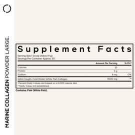 Codeage Marine Collagen Powder - Wild-Caught Hydrolyzed Fish Collagen Peptides - Type 1 & 3 Collagen Protein Supplement - Amino Acids for Skin, Hair, Nails - Paleo Friendly, Non-GMO, 15.87 Ounces