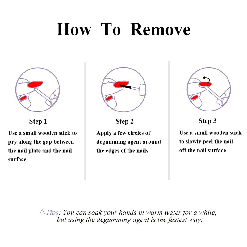 MERVF Long Square Press on Nails Colorful French Tip Fake