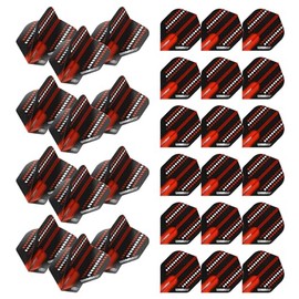 WINMAU Prism Alpha Black & Red Dot Design Extra Thick Dart Flights - 10 sets per pack (30 dart flights in total)