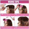 WILLBOND 4 Pcs Long Hair Rollers for Bangs Aluminum Core