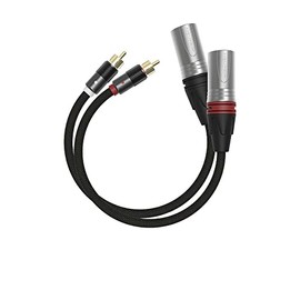 Khadas Dual RCA to Dual XLR Cable Adapter Male to Male Cable, Balanced L/R RCA to XLR3 Phono Plug Cable, Left and Right Tape Out Cord, Mixer, Studio Monitor, Stereo HiFi Subwoofer Speaker for Tone