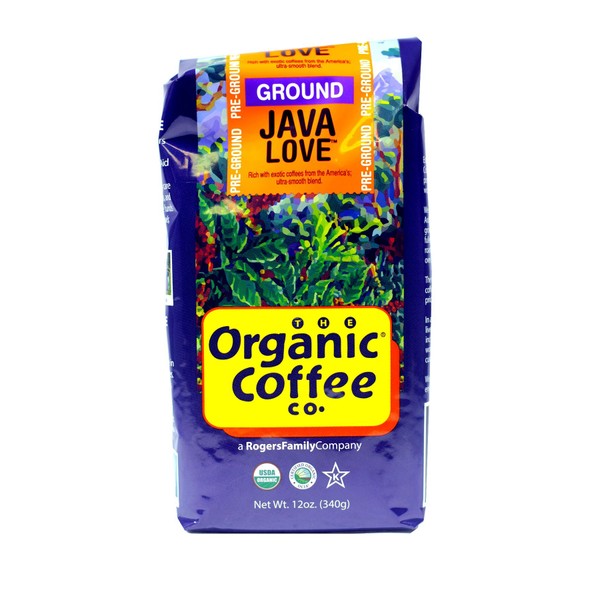 The Organic Coffee Co, Java Love Ground, 12 Ounce (3 Pack)