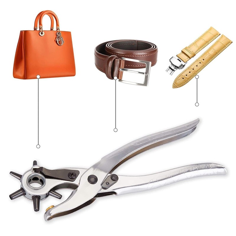 LEDON Leather Hole Punch, 23cm Belt Hole Puncher for Leather