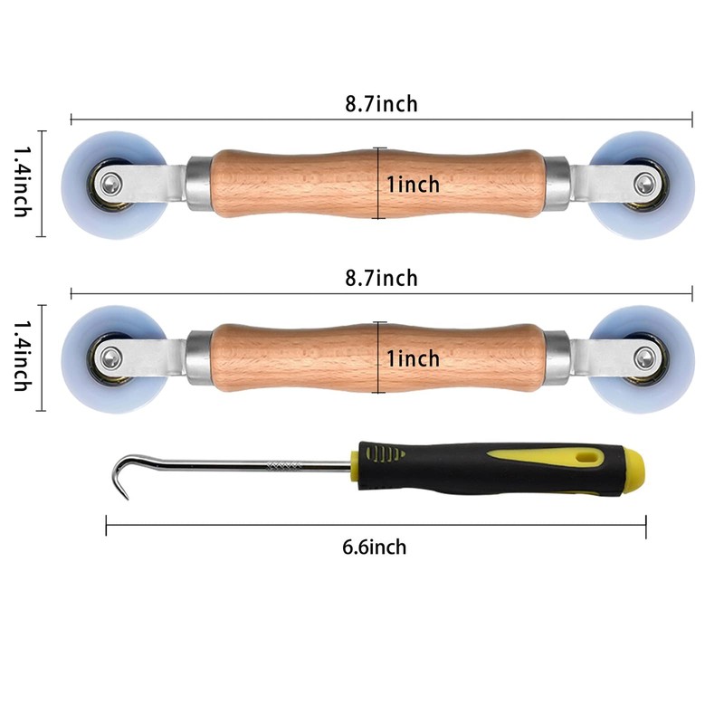 BAYTORY 3Pcs Screen Tool, Window Screen Spline Roller Tool with
