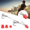 Portable Fishing Steel Wire Fishing Rigs with Treble Fish Hooks