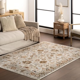 nuLOOM Fringed Performance Indoor Area Rug, Power Loomed, Easy Clean, Durable, Non-Shed, 3' x 8', Mylah Ivory