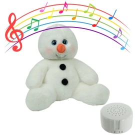 Plush Toy Wonderland 8 Inch Flurry the Snowman Eco-Friendly Plush with Recorder - Holiday Toy & Gift