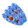 Grinning Nutcracker Soldier with Snowflakes Double-Sided Oval Nail File Emery