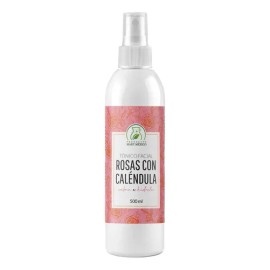 Tónico rosas + caléndula 500 ml, calma e hidrata piel sensible