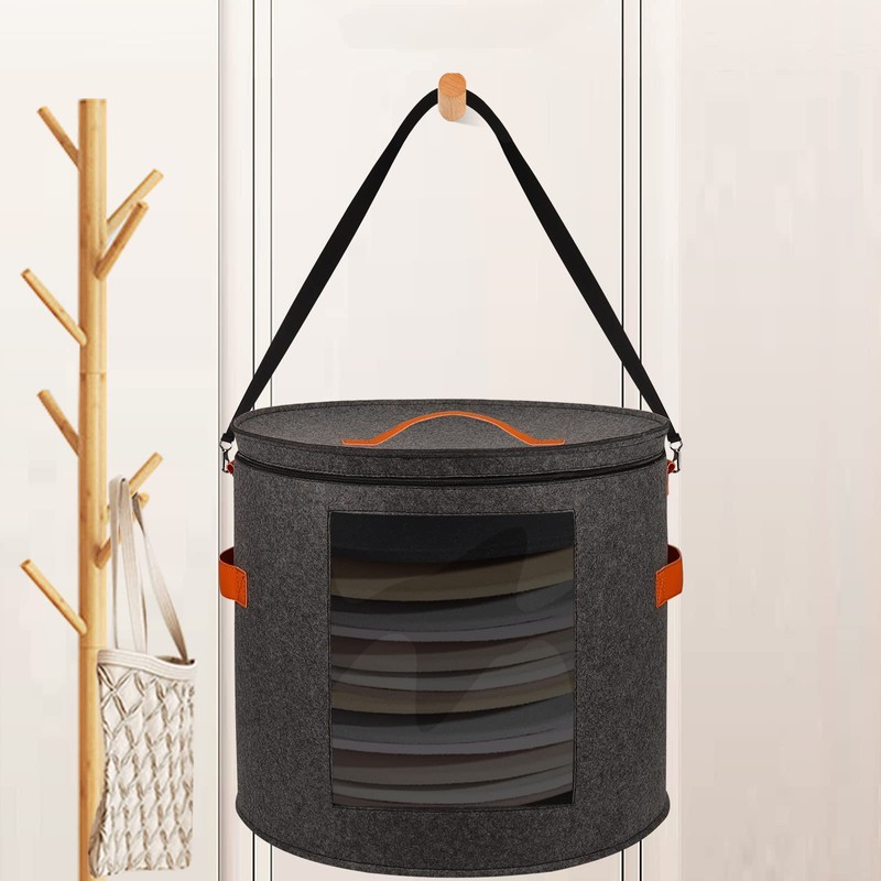 kushon Oversized Hat Storage Box for Women & Men，19" D