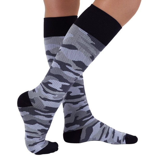 Rejuva Camo 15-20 mmHg Knee High Compression Socks for Women & Men