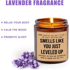 Smells Like You Leveled Up Promotion Soy Candle - Funny Promotion Gift - Gift for Promotion - Work Promotion Gift - Funny Candle - Glass Jar Candle