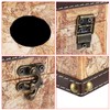 BTSKY Wooden + PU Retro Household Office Cube Square Tissue