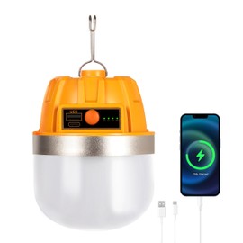 KINQILIN Rechargeable LED Camping Lantern,Camping Essentials,2500LM,13600mAh,Long Lasting 50H,4 Modes Camping Light ,IPX5 Waterproof,Lantern Flashlight for Camping ,Emergency,Power Outages