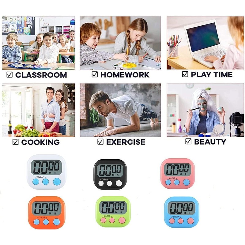 Kitchen Timer, Magnetic Digital Count up&Count down Kitchen Timers for