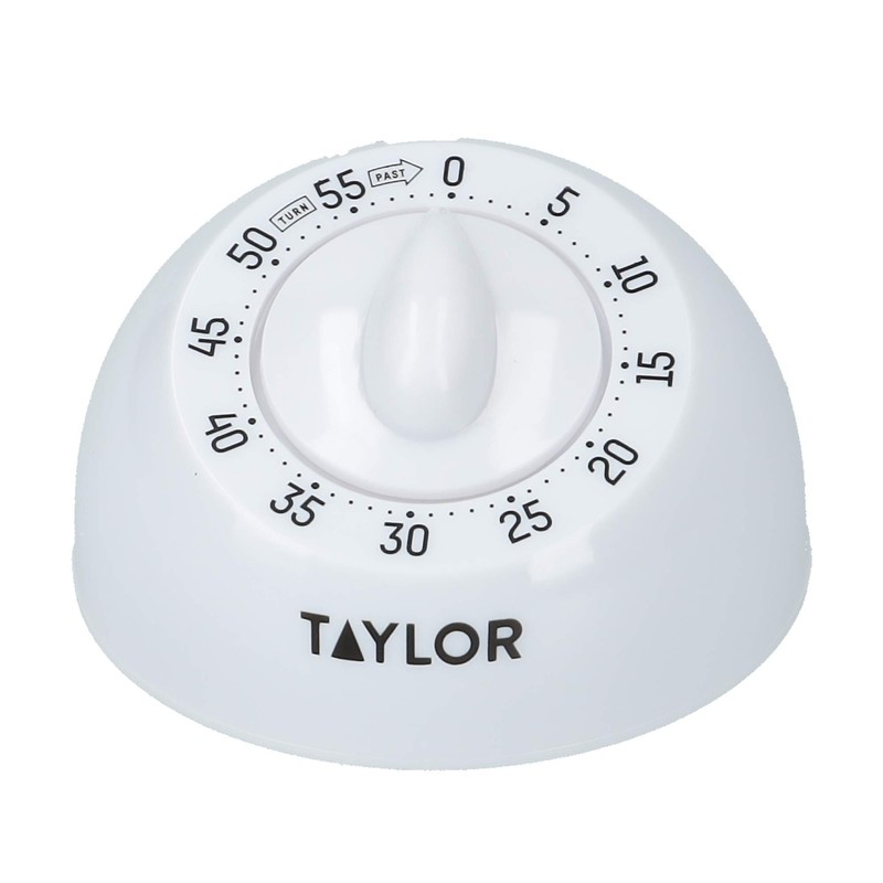 Taylor Kitchen Timer, Classic Mechanical Cooking and Baking Countdown Rotating