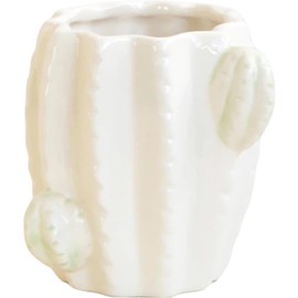 FUNOMOCYA Large Ceramic Vase Cactus Design Flower Holder for Home Stylish Table Vase