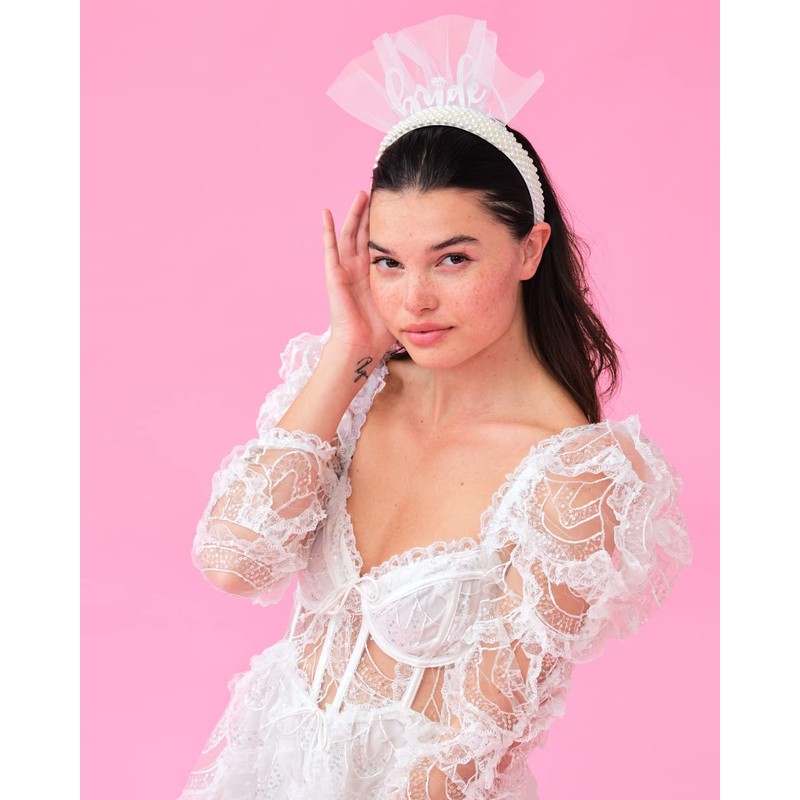xo, Fetti Diadema de novia con perlas para decoración de