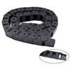 URBEST 18mm x 25mm Black Plastic Flexible Nested Semi Closed