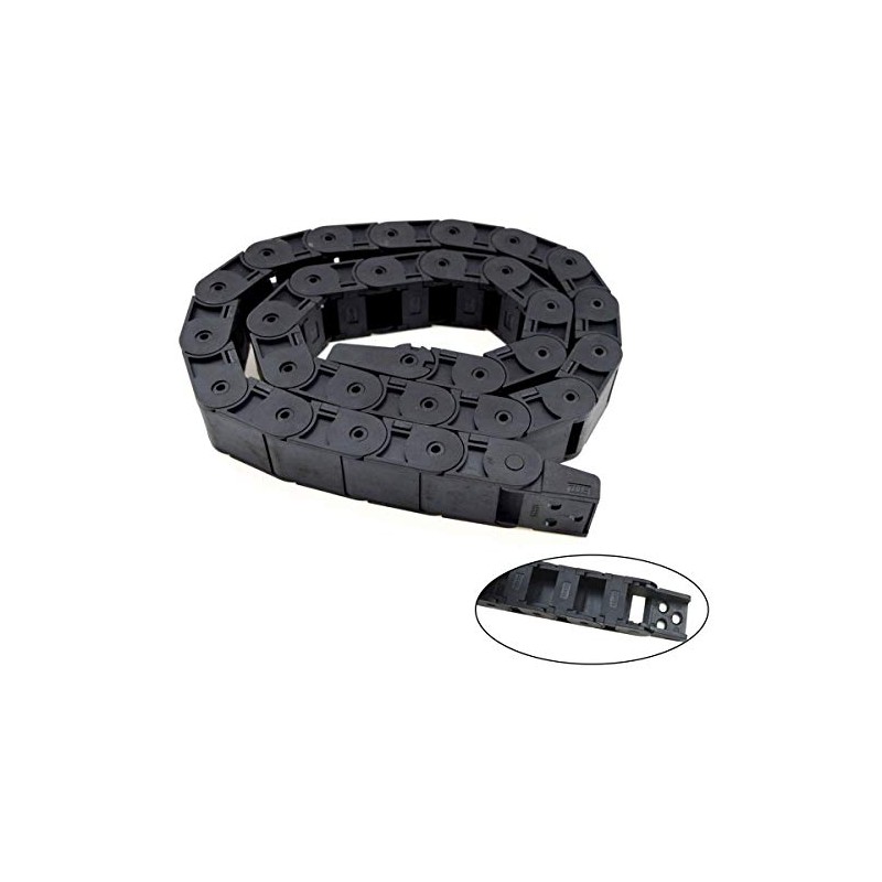 URBEST 18mm x 25mm Black Plastic Flexible Nested Semi Closed