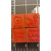 Unbranded Rubber Wood Stamp 4 Teacher school deep etched Apple