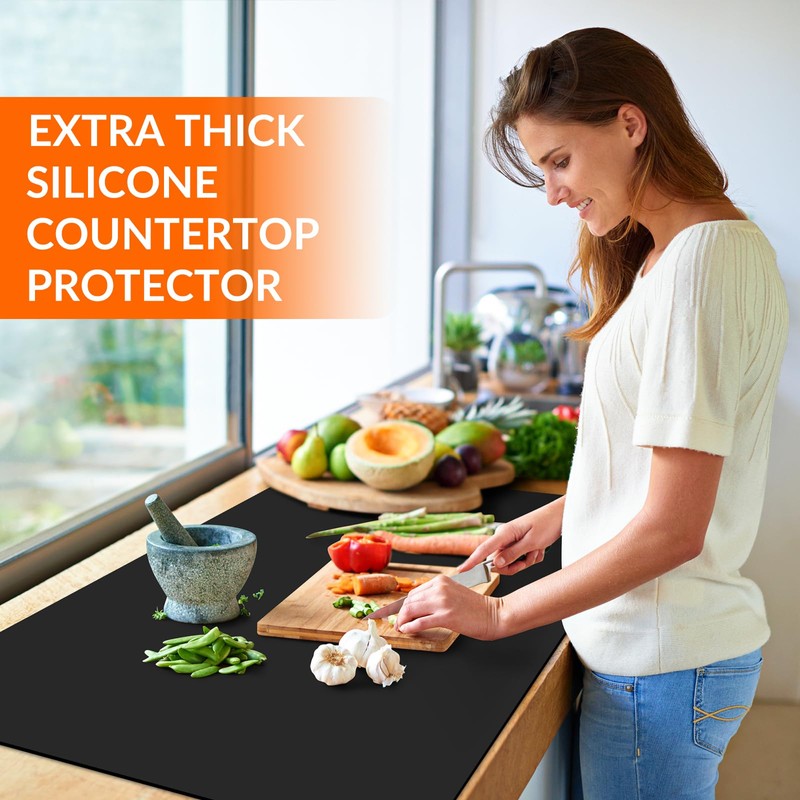 Extra Large Silicone Countertop Protector,Heat Resistant Silicone Mat for Kitchen