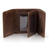 Stealth Mode Leather Trifold RFID Wallet For Men With Flip