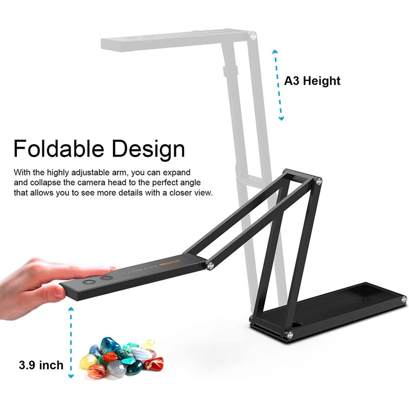 VIISAN P4U 13MP 4K UHD Document Camera & Webcam with