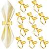 FillTouch 10 Pcs Bow Napkin Rings Gold Bowknot Napkin Rings