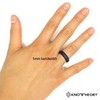 Knot Theory Blue Striped Silicone Ring for Men Women -