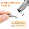 sourcing map 2pcs T25H Torx Screwdriver Bit 1/4" Hex Shank