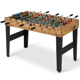 48” Foosball Table, Competition Sized Game Table with Adjustable Table Leg Support, 3 Balls for Adult, Home, Game Room