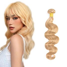 Honey Blonde Human Hair Bundles #613 Body Wave 12 Inch #27 Two Tone Mixed With Honey Blonde 100g