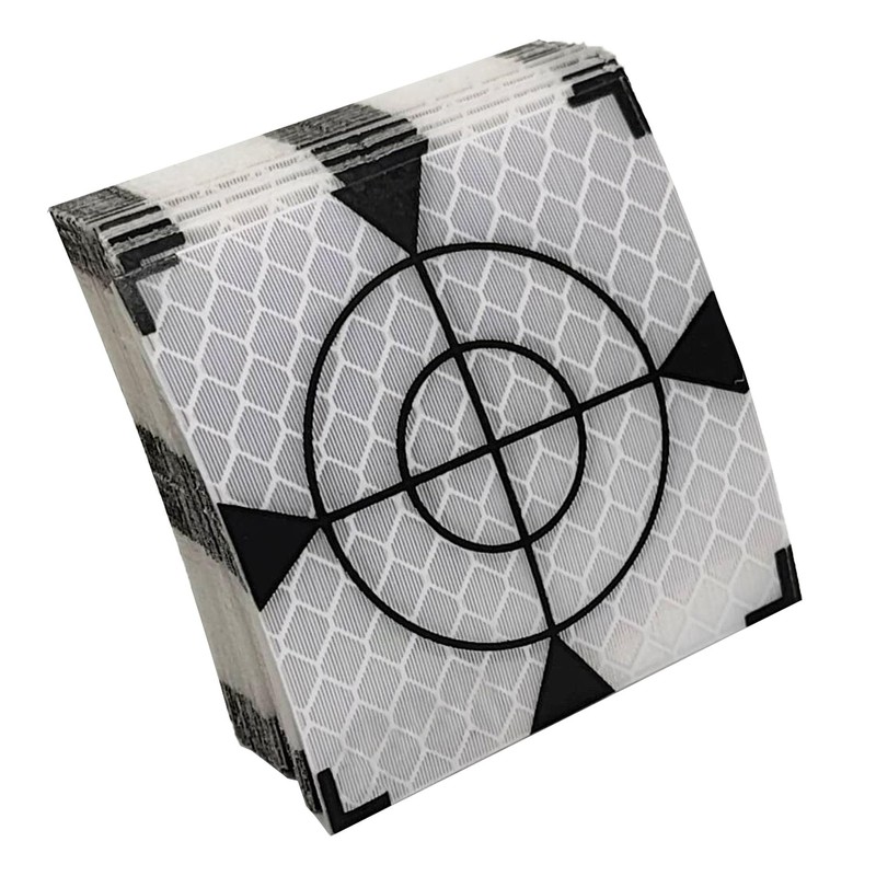 100pcs High Visibility Total Station Target Sheets, Self Adhesive Reflective