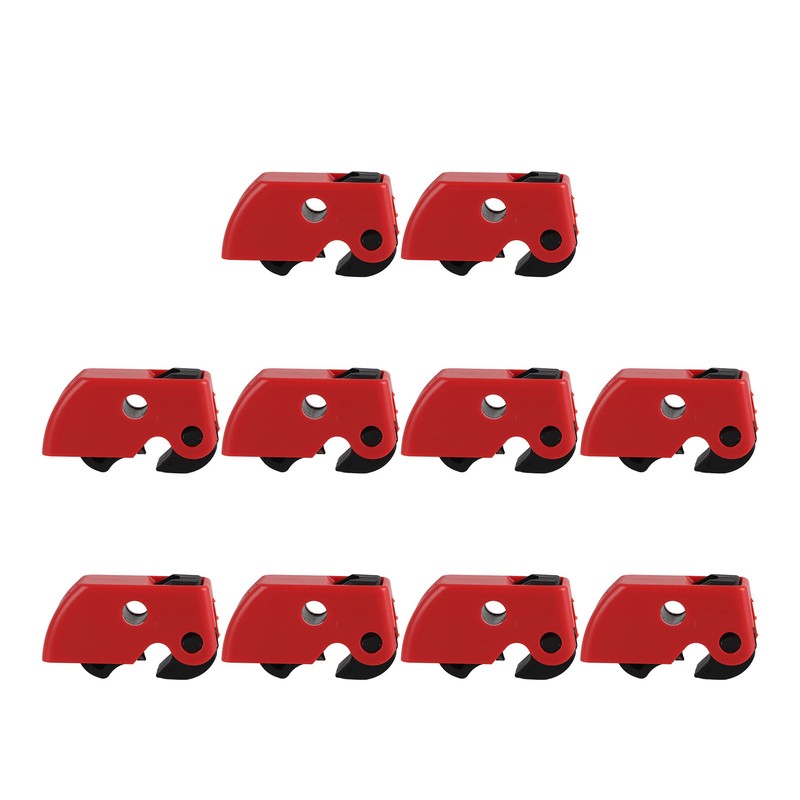10Pcs Circuit Breaker Lockout Device Clamp On Safety Lock Set