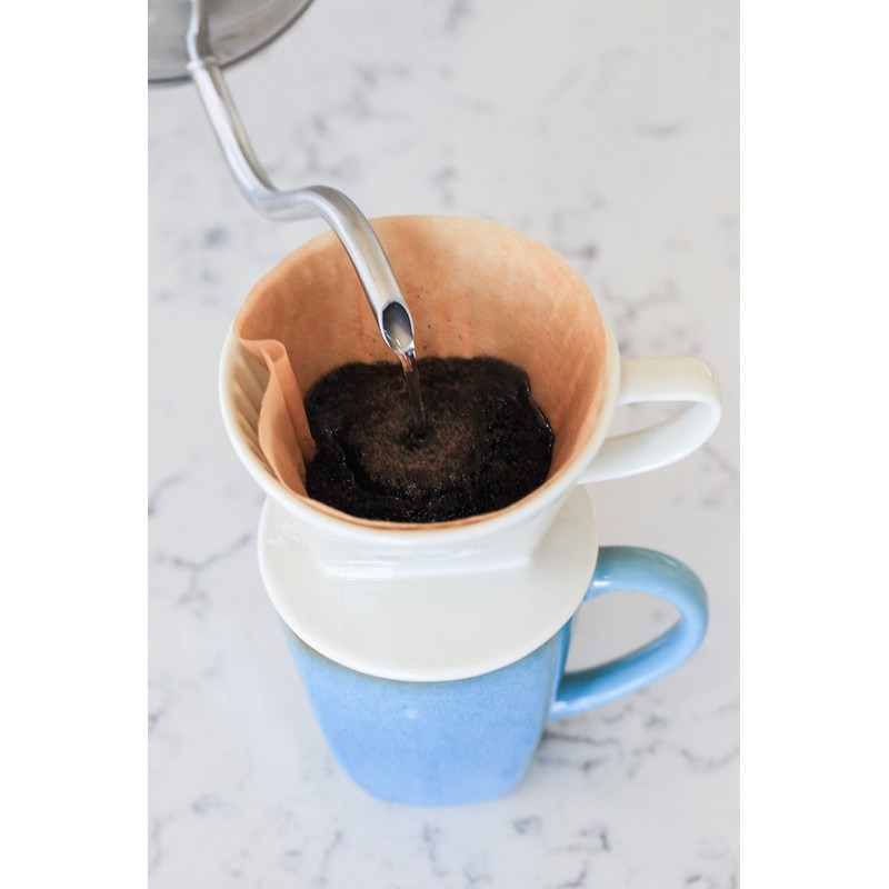 Simply Charmed Ceramic Pour Over Coffee Maker with 40 Count