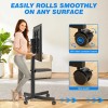 TAVR Modern Rolling TV Stand Cart for TVs 32 to