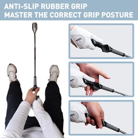 Golf Swing Trainer Aid, Golf Grip Trainer for Warm-up, Swing Tempo Training - Weighted Golf Club for Indoor Practice, Left-Handed Chipping Hitting Golf Accessories