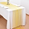 Joanlody Spring Summer Pearl Table Runner 10ft Rustic Boho Tulle