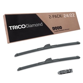TRICO Diamond 24" + 22" Premium Automotive Replacement Windshield Wiper Blades (Set of 2), Passenger and Driver Side All-Weather Beam Wiper Blades for Select Vehicle Models