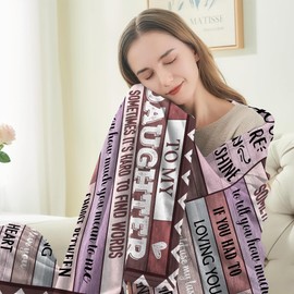 Keeinow Daughter Gifts, Daughter Birthday Gifts, Daughter Gifts from Mom Dad, Best Gifts for Daughter, Birthday Gifts for Daughter Adult, to My Daughter Christmas Throw Blanket Gifts 50"x60"