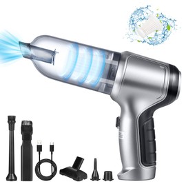 Handstaubsauger Akku, Autostaubsauger , 3 in 1 Kabelloser Auto Staubsauger mit HEPA Filter -120W High Power bürstenlose Motoren, Tragbar Leicht Mini Staubsauger, für Auto/Haus/Büro/Tierhaare (Schwarz)