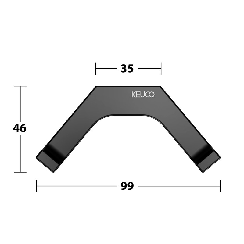 Keuco Double Metal Black Matt Square Bathroom Towel Hook with