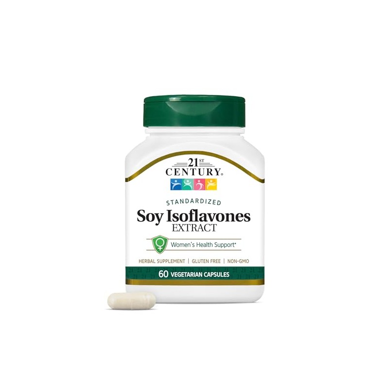 21st Century Soy Isoflavones Veg Capsules, 60 Count