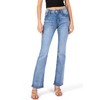 WAX JEAN Womens Juniors High Waisted Bootcut Jeans Medium Denim