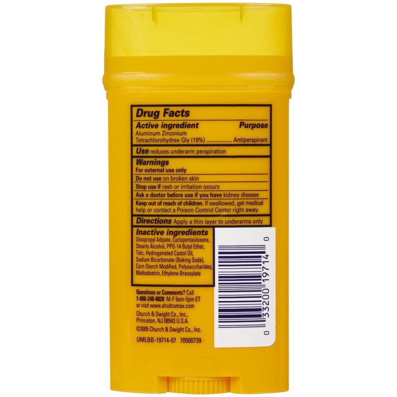 Arm & Hammer Deodorant 2.6 Ounce Solid Ultra Max Unscented