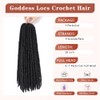 MSMUSAS 3 Packs/Lot Faux Locs Crochet Hair 27 Strands 20