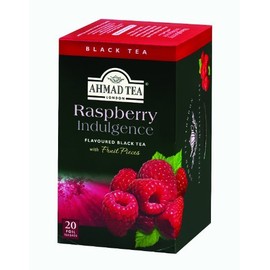 English Teas, Raspberry Indulgence Black Tea - Tagged and Aluminium Foil En... by Ahmad Flavored Black Tea Raspberry 20 Bag